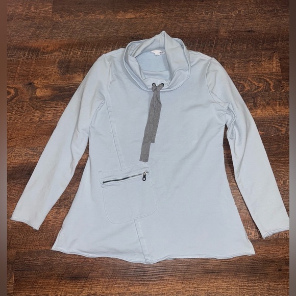 Neon Buddha Pull Over Long Sleeve Top Zipper Pocket Size XS Stretchy - Picture 3 of 5